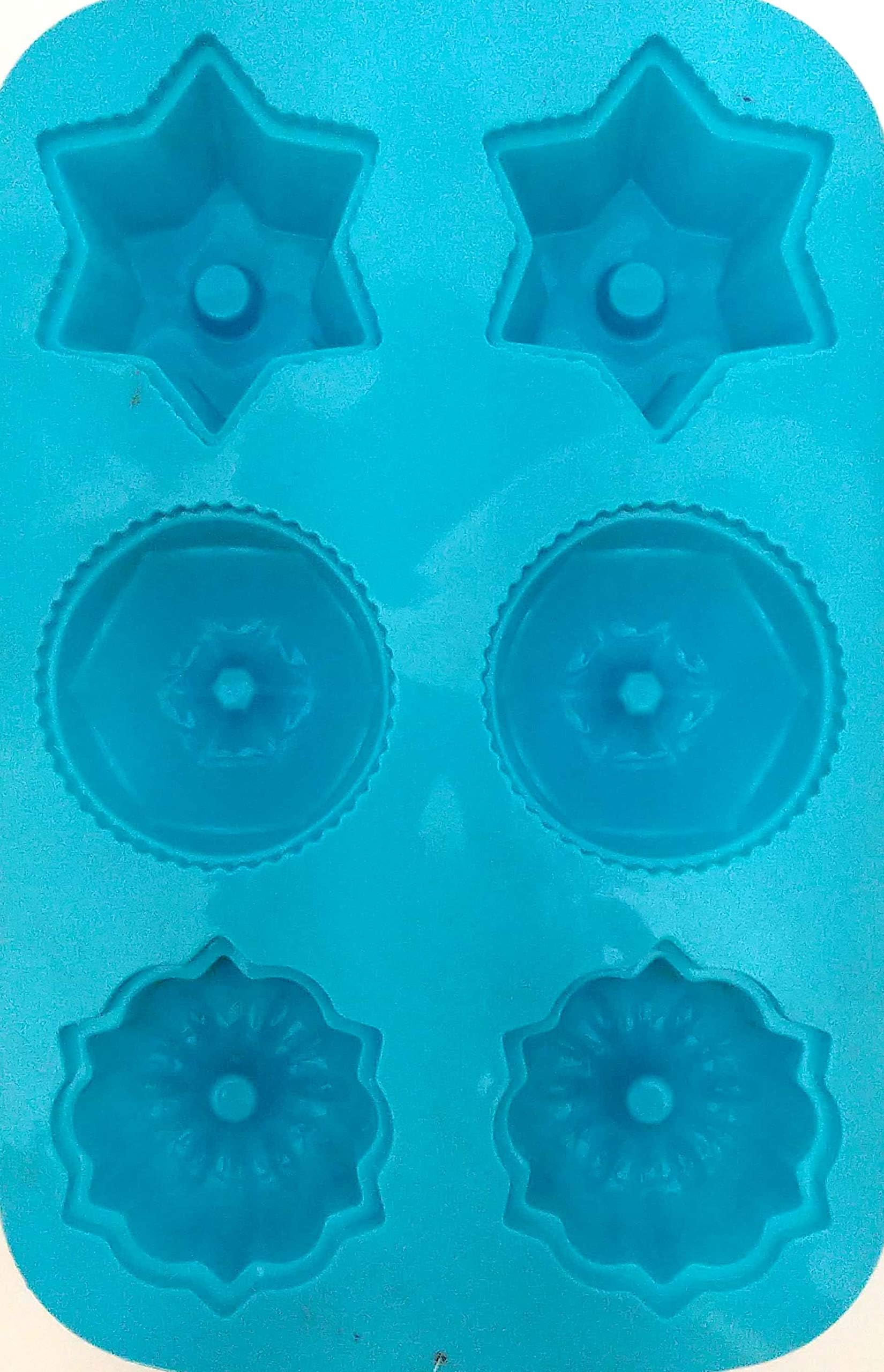 GO NUTTZ 6 in 1 Silicone Mix Shape Cupcake Moulds Muffin (Color May Vary)