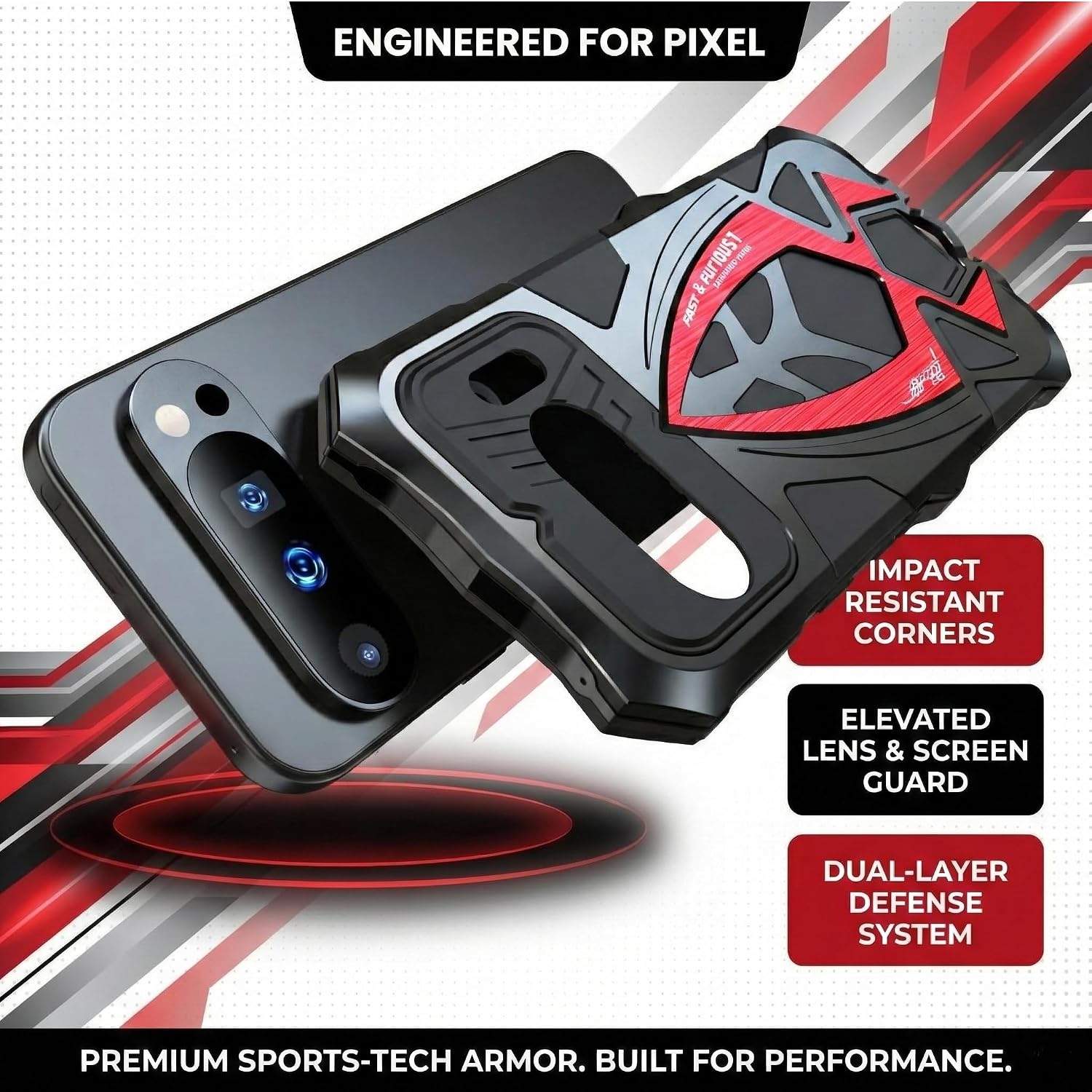 Aluminum Case for Google Pixel 10 Pro, Full-Body Metal Cover with Built-in Ceramic Film, Shock-Absorbing Silicone Lining, Black