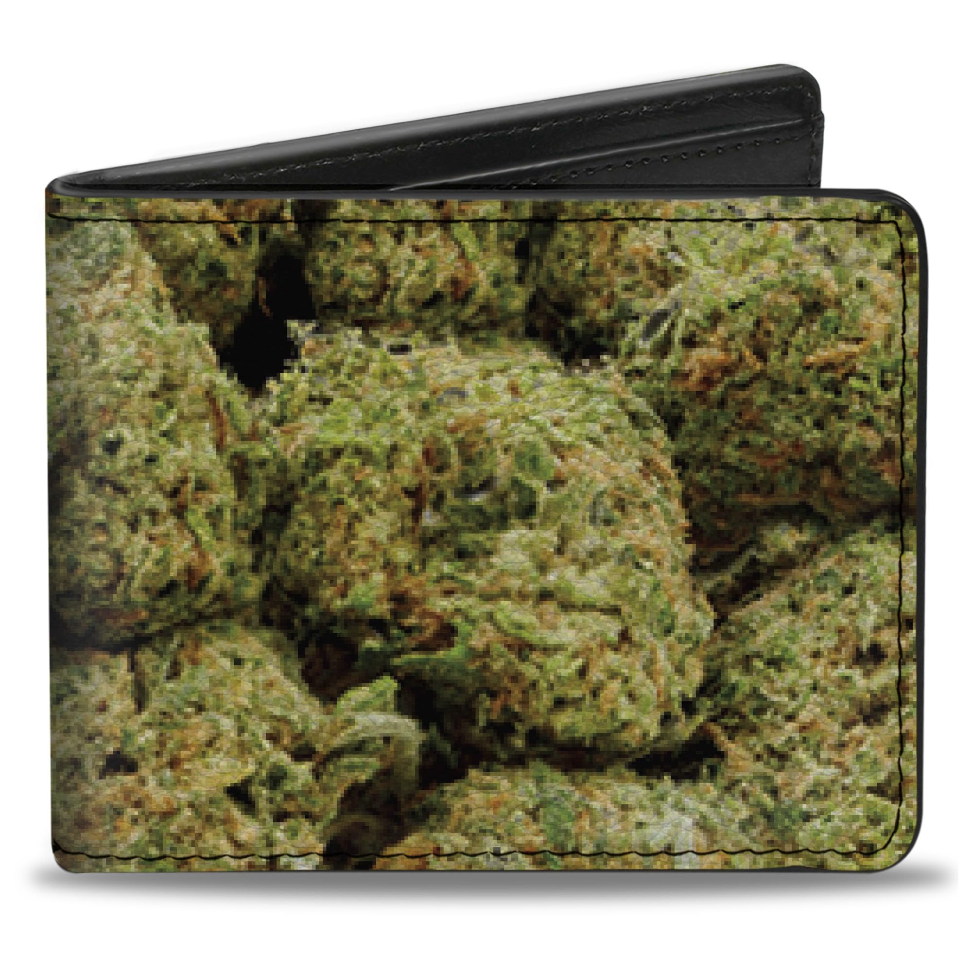 Buckle-Down Men's Bifold Wallet Weed, Multi, 4.0