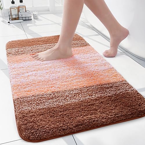 Miniatura 148 de Arotive - Tapetes de baño de microfibra, peludos, suaves, absorbentes, antideslizantes, gruesos, afelpados, se pueden lavar a máquina y secar