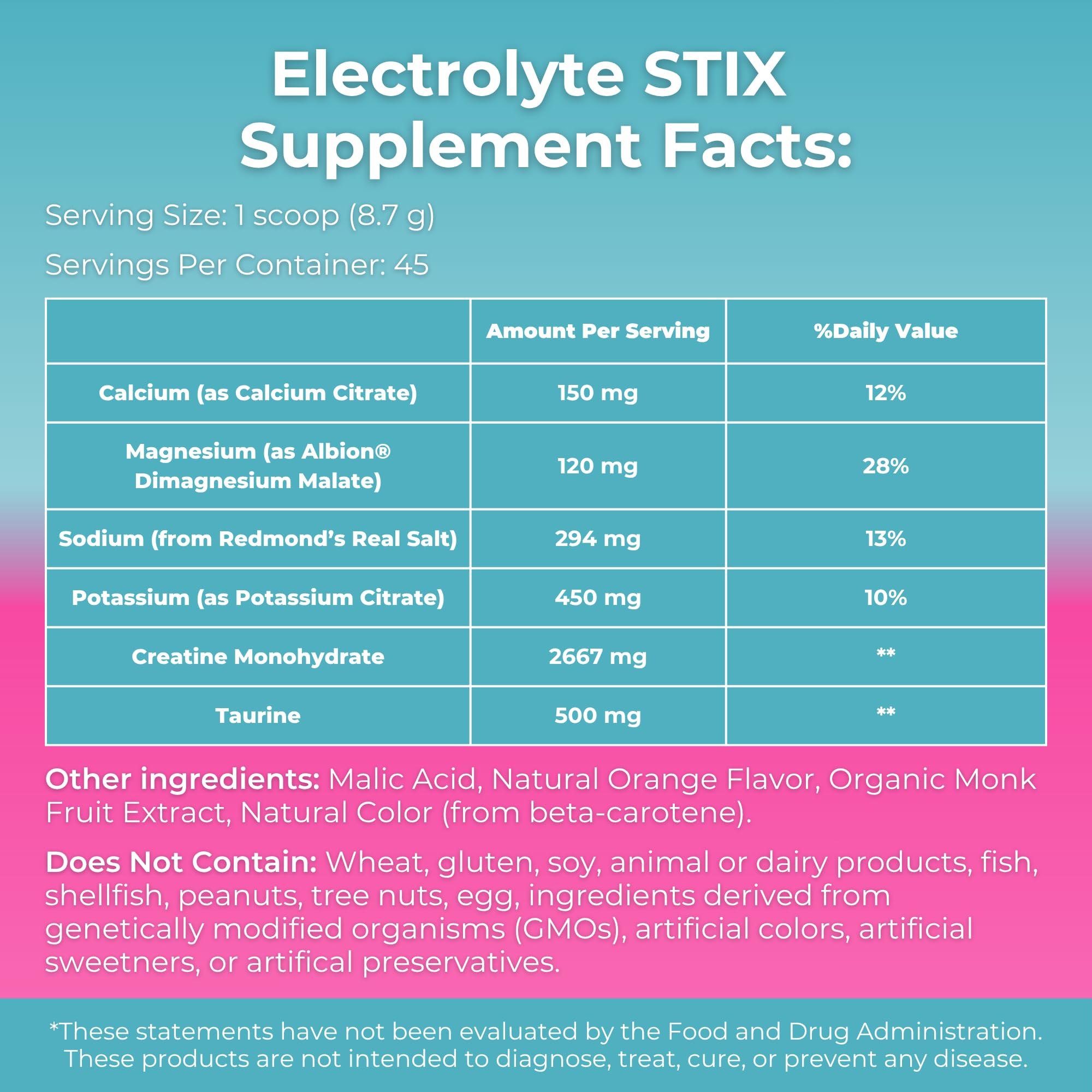 MYOXCIENCE Electrolyte STIX | Natural Orange Flavor | 45 Serving Jar — Amazon image 2