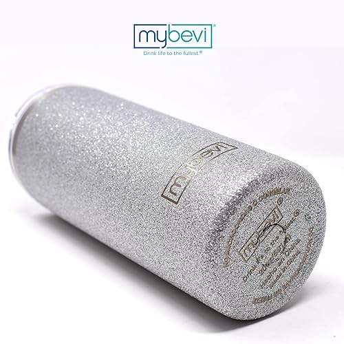 Miniatura 8 de Bermuda SparkleInsulated - Vaso de acero inoxidable con tapa, doble pared sellada al vacío, taza de viaje, se adapta a soportes de automóvil, 20