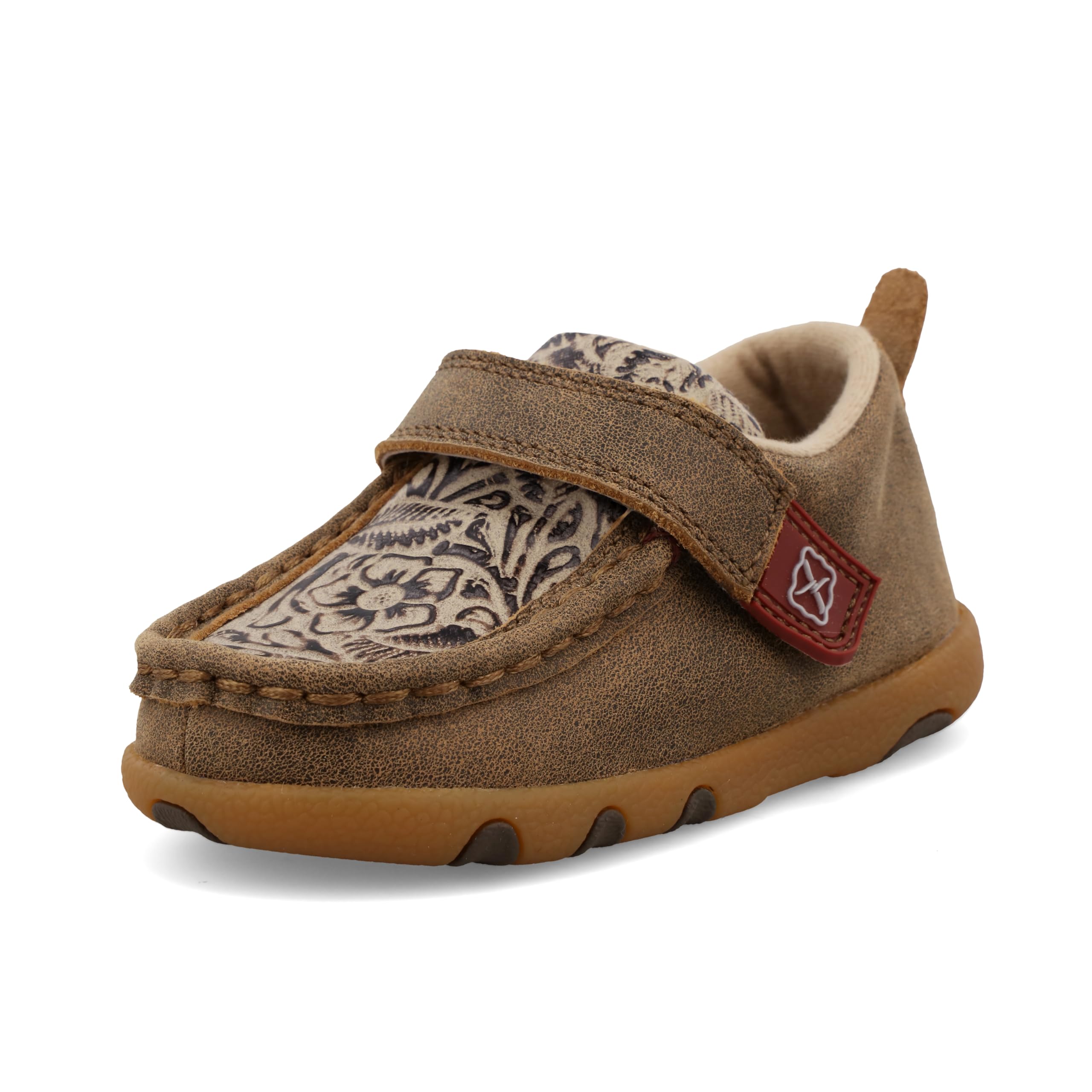 Twisted X Infant's Driving Moc, Moc Toe, Bomber & Nude Print, 3 M