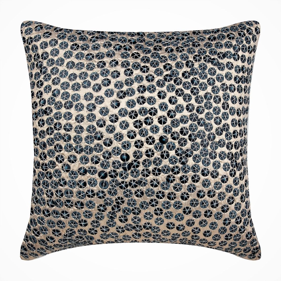 The HomeCentric Decorative Cushion Covers Pack of 2, 40x40 cm (16x16 inch) Blue, Silk Throw Cushion Covers, Cushion Covers, Contemporary Cushion Covers Online - Nautical Centric โ image 1