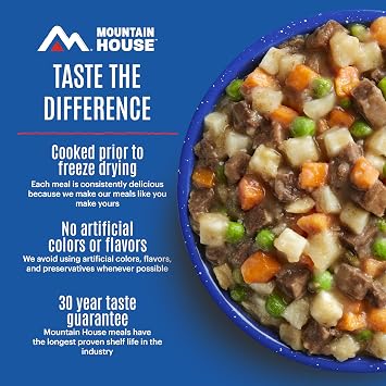 Mountain House Emergency Meal Assortment Kits, Freeze-Dried Survival Food Kit for Disaster Preparedness & Long-Term Storage, 30-Year Shelf Life