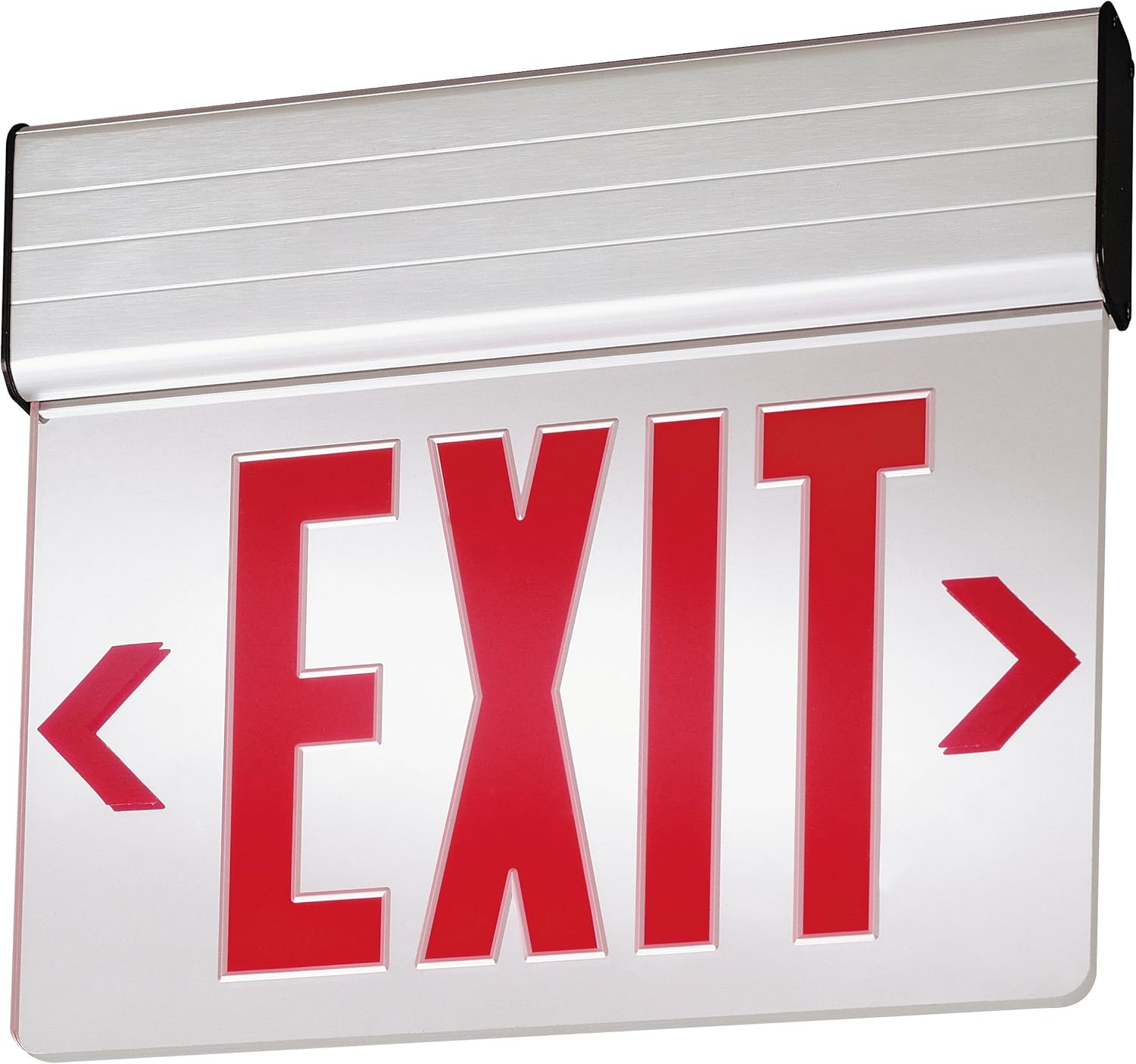 Lithonia Lighting EDGNY 2 R EL M4 Red Stencil Edge-Lit Exit Sign LED Light with Battery, New York Permitted