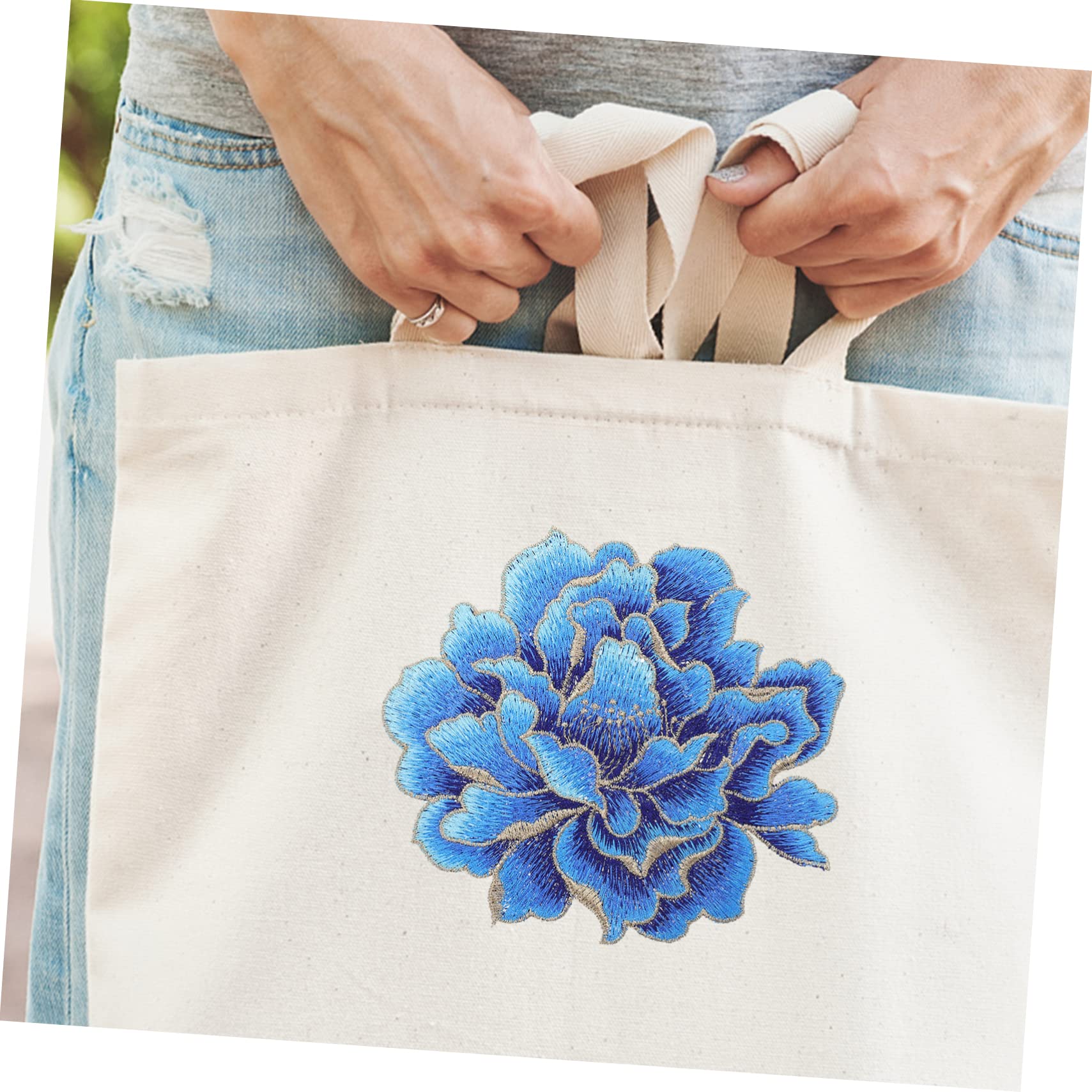 Adornos para Ropa, Parches Bordados de Tela Flores