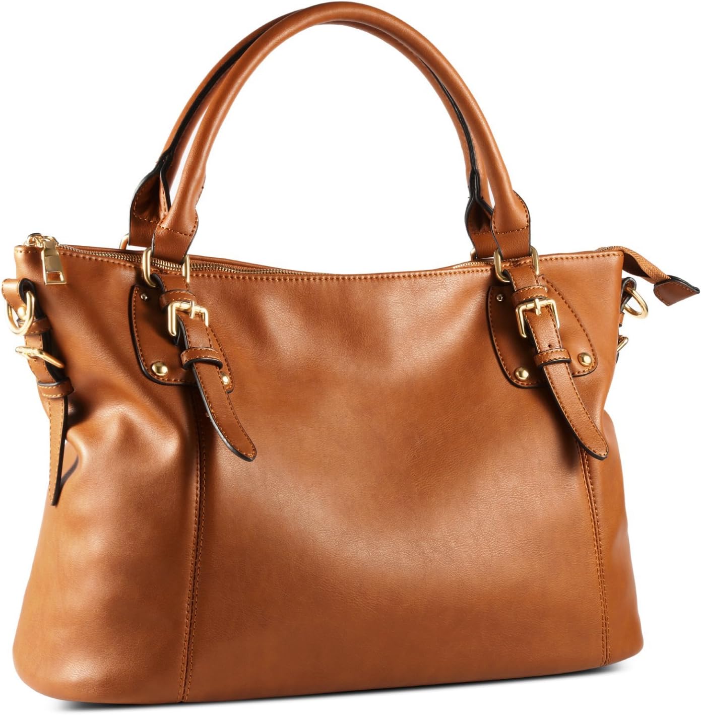 Plambag Large Tote Bag for Women Faux Leather Handbag Purse