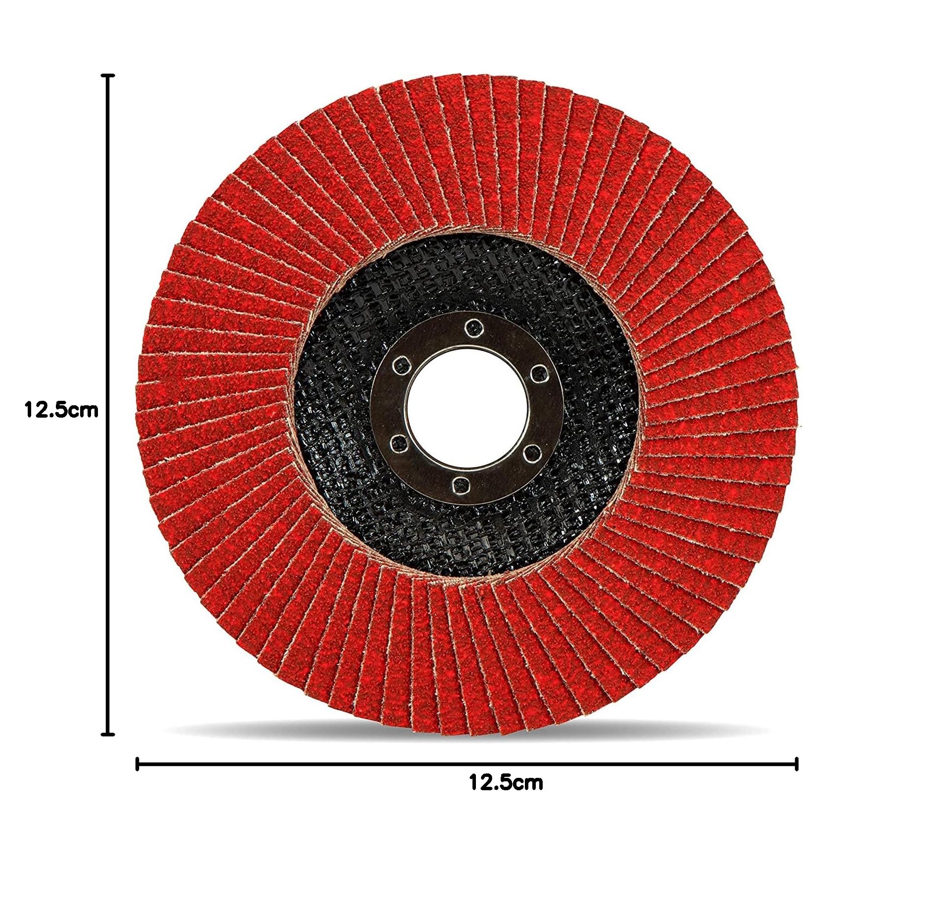Disque éventail en céramique haute performance FD-Workstuff │ Paquet de 10 │ Diamètre 125 mm │ Grain 60 │ pour métal │ Grain céramique auto-affûtant │ Disques éventail, disques abrasifs,