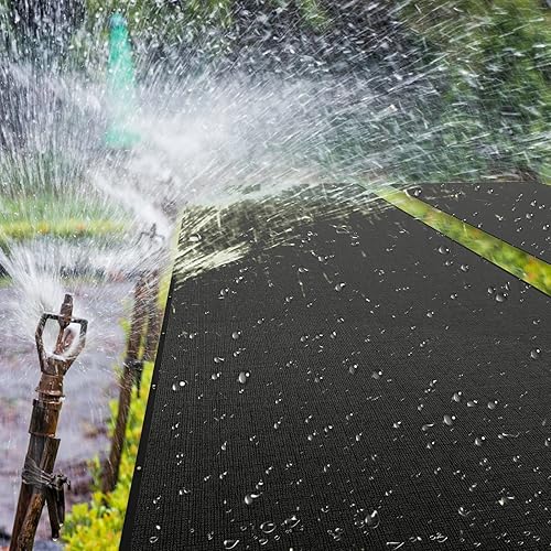 Miniatura 6 de Hengu Toldo rectangular de malla de punto negro resistente con bloqueo UV, pantalla de privacidad al aire libre para patio, patio trasero, casa