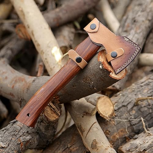 Miniatura 7 de Hachas forjadas a mano de 12 pulgadas, hacha de madera real, hacha de campamento, hacha de caza forestal, cortar madera, hachas de jardinería hechas