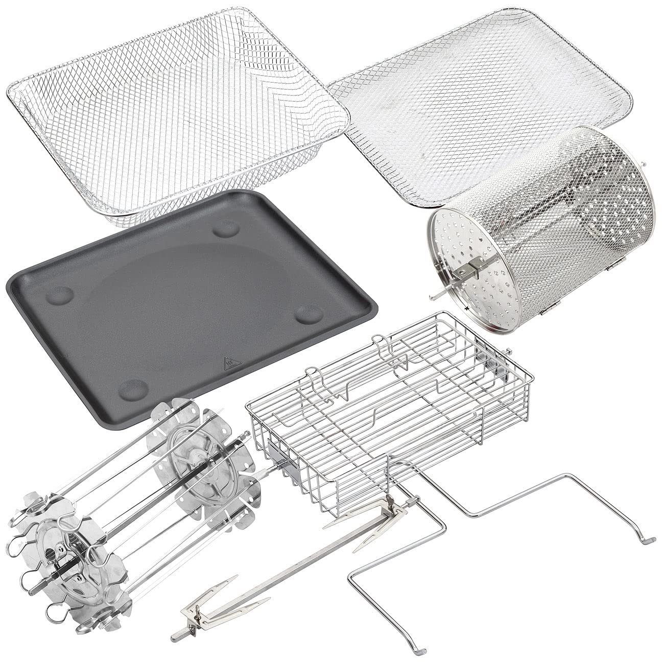 Rosenstein & Söhne Minibackofen: Digitale XXXL-Heißluft-Fritteuse & Umluft-Backofen, 8 Programme, 16 l (Mini Ofen, Heißluftfritteuse mit Drehkorb, Pizza)
