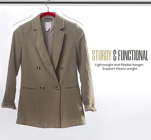 Vista 89 de Utopia Home - Perchas de terciopelo prémium, paquete de 30, traje negro antideslizante con gancho giratorio de 360 grados resistente