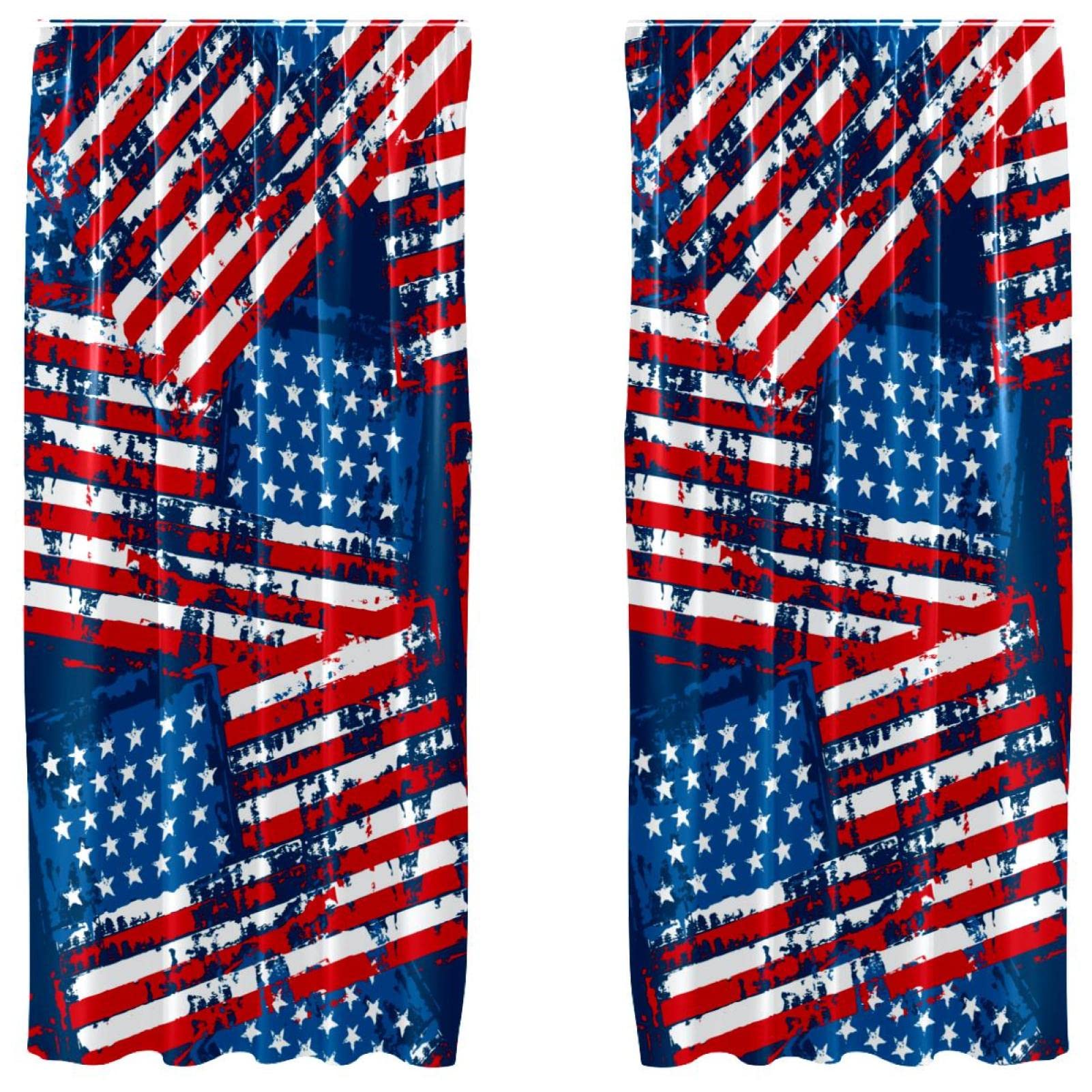 Cortinas para dormitorio de rayas tipo bandera que elevan el diseño de tu salón (2 ud.)