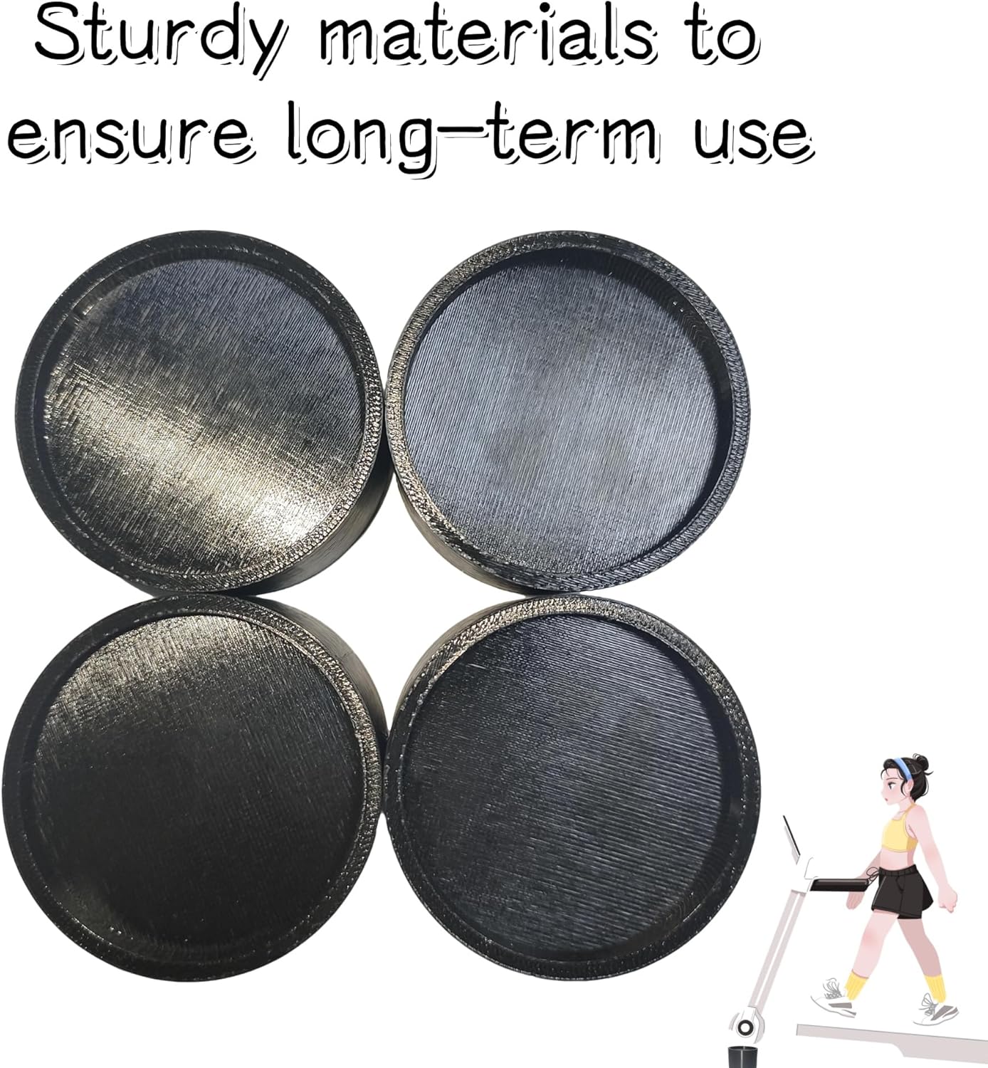 3% Incline Support Legs Compatible with Walking Pad, Shock Absorption Risers for Treadmill, Create Efficient Slope to Boost Calorie Burn & Reduce Joint Impact-4pack