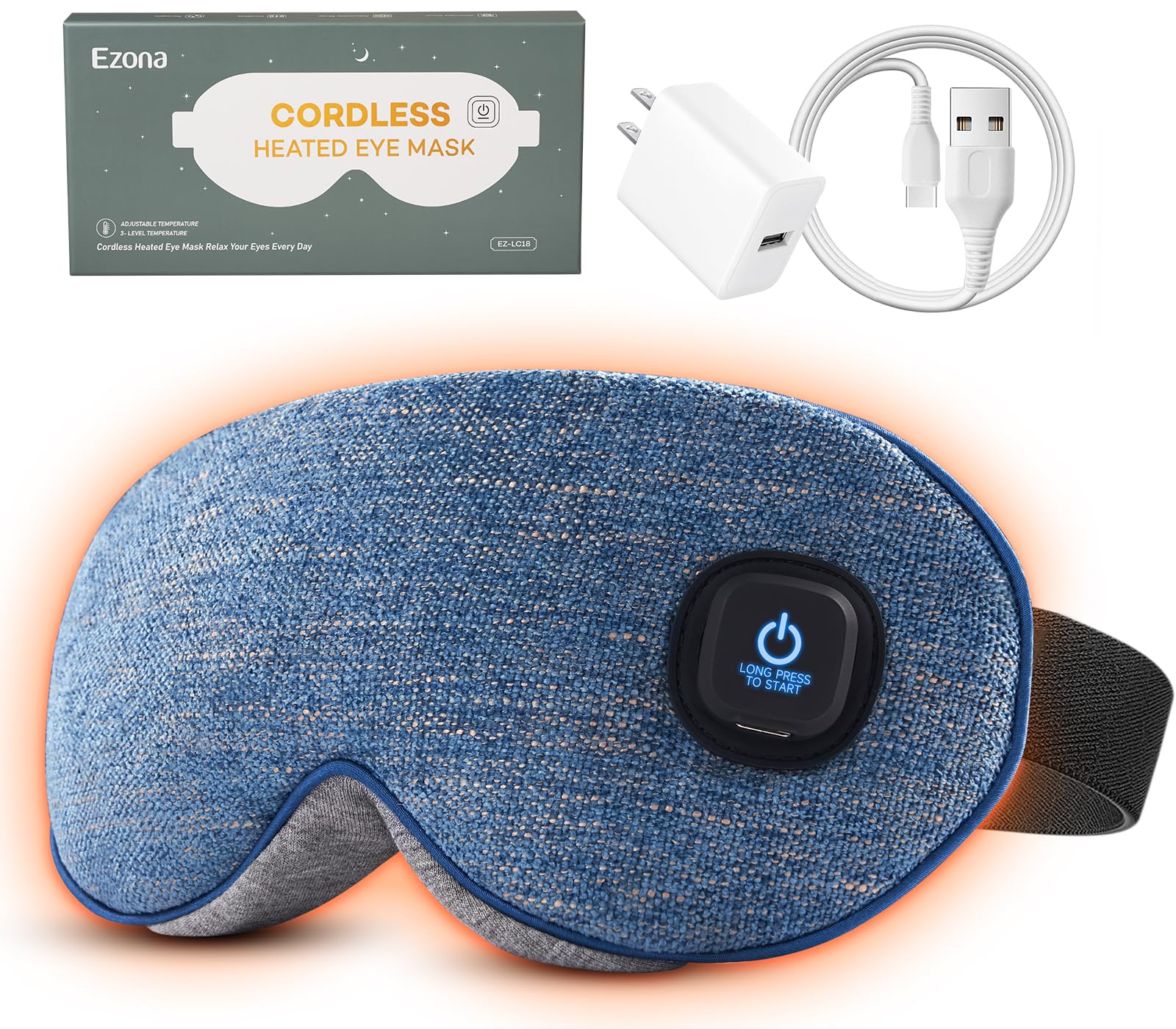 Ezona Cotton Cordless Heated Eye Mask