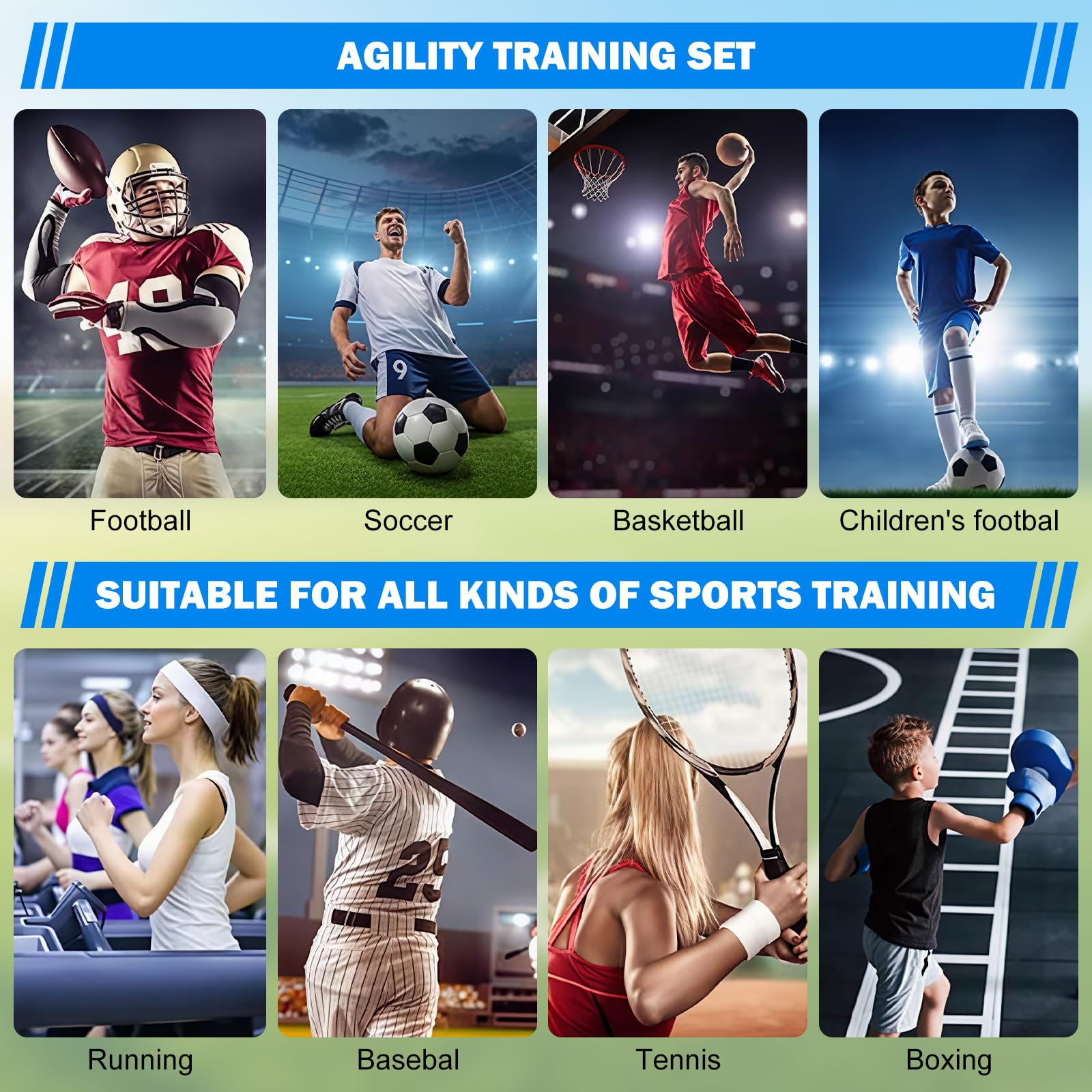 Cinesini per Allenamento Calcio, Allenamento Calcio e Cinesini - Set Completo con Scala di coordinazione 6m, 12 cinesini e Lanciatore di Calcio, Appassionati di Calcio