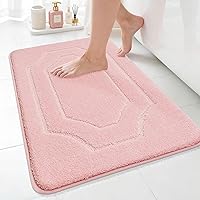 Vista 25 de BEQHAUSE Alfombras de baño, suaves y absorbentes, antideslizantes, lavables a máquina, alfombra de baño gruesa gris para baño, bañera y lavabo, 24 x