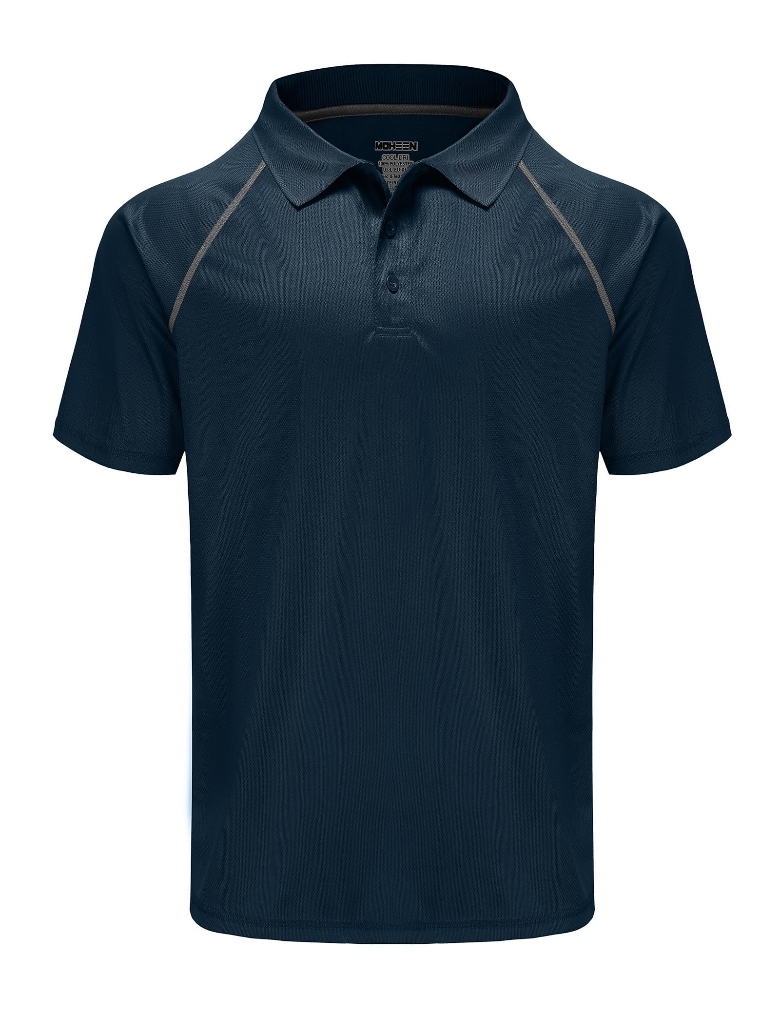 MOHEEN Men's Golf Shirts Short Sleeve Moisture Wicking Polo T-Shirts Athletic Quick Dry Fit Performance Collared UPF 50+