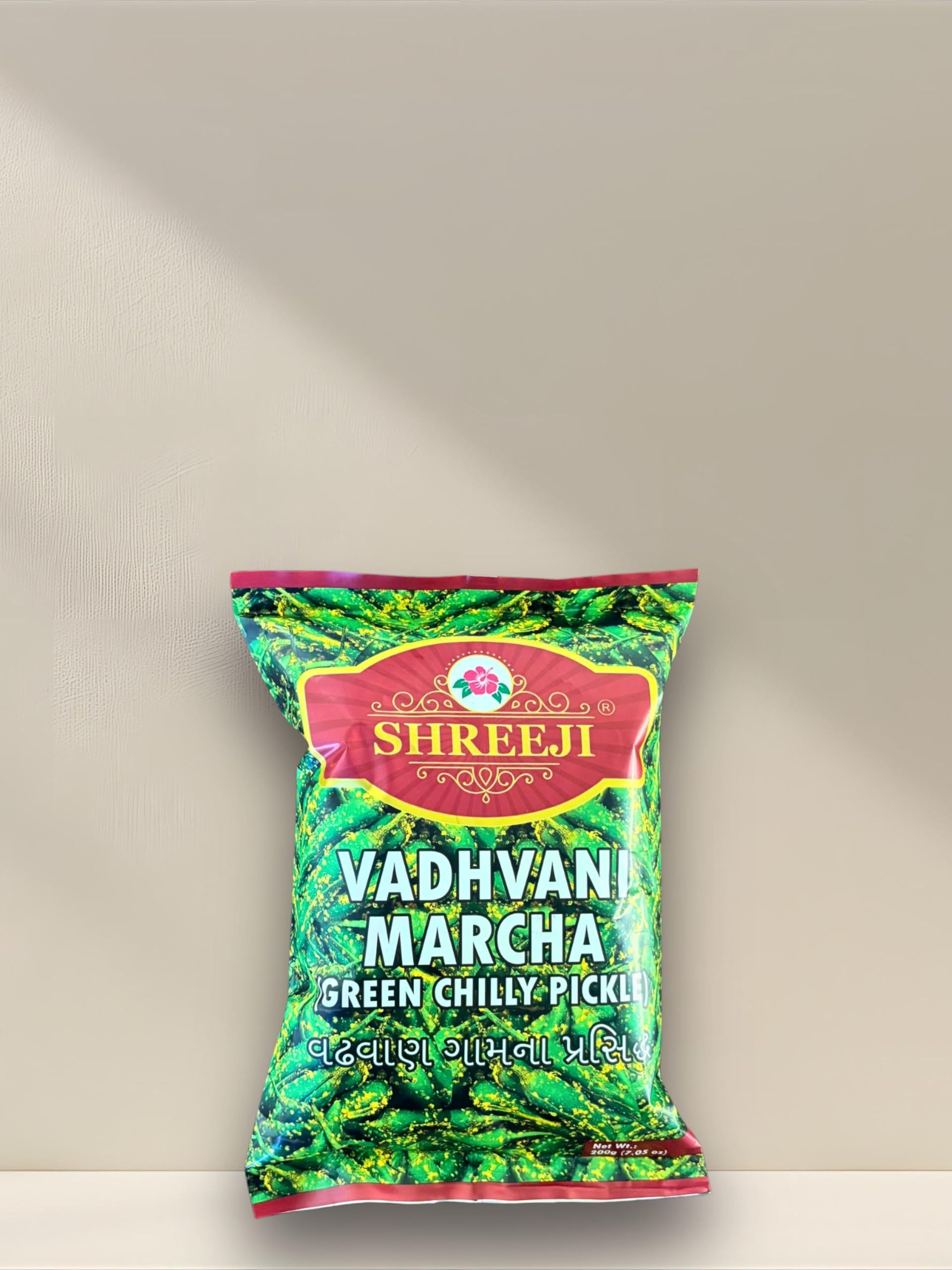 Vadhvani Marcha (Green Chilly Pickle) 200g (7.05 Oz)