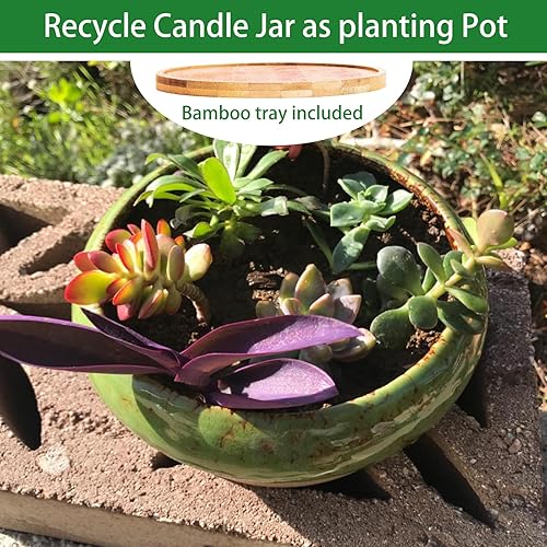 Miniatura 6 de Velas perfumadas, 3 mechas grandes de jazmín para el hogar, velas de aromaterapia de 17 onzas, regalos para mujeres, velas decorativas de soja