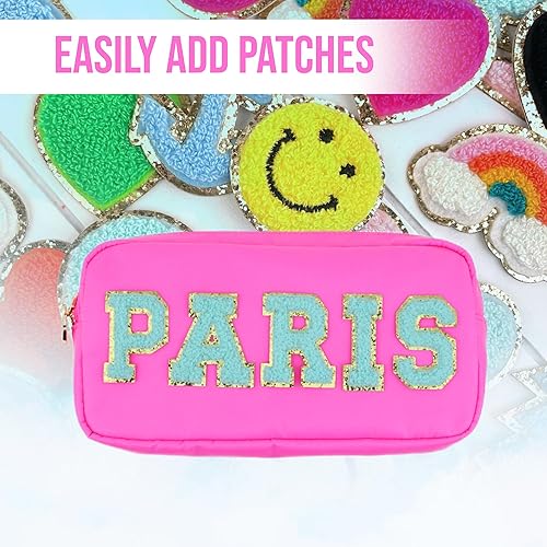 Miniatura 4 de DANCOUR Bolsas de maquillaje para mujeres, Bolsa de maquillaje de nylon, Bolsa de maquillaje grande, Bolsa de maquillaje Preppy, Bolsa de maquillaje