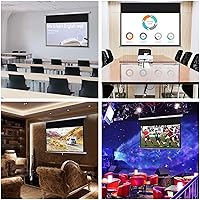 Vista 9 de 72" 16:9 Manual Pull Down Projector Screen 4K Self-Locking Home Theater Cinema Meeting Room Classroom Restaurant Bar Office