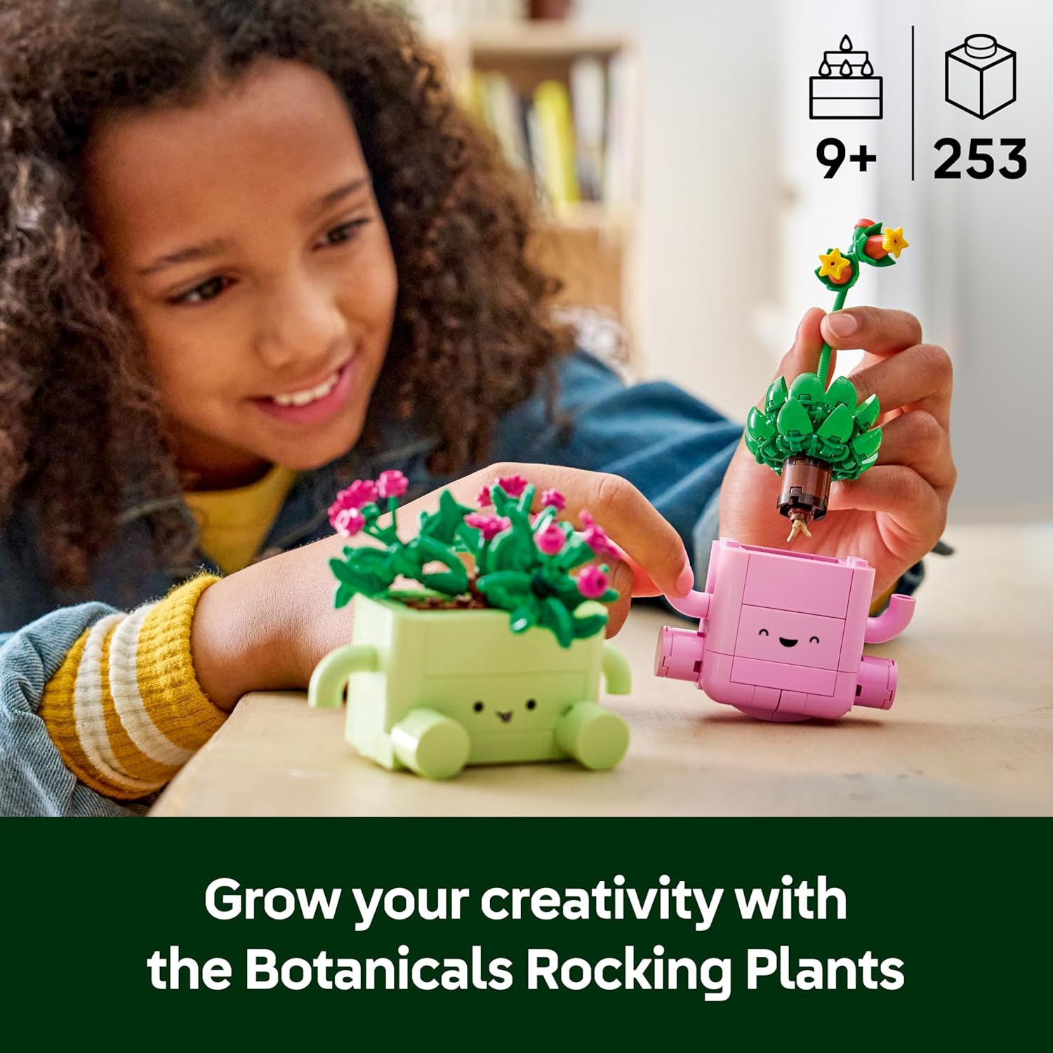 LEGO Botanicals Rocking Plants - Artificial Flowers Set - incl. 2 Faux Plants & 2 Pastel Coloured Pots for Bedroom Decor - DIY Gift Idea for 9+ Year Old Girls & Adults - 11506 — image 2