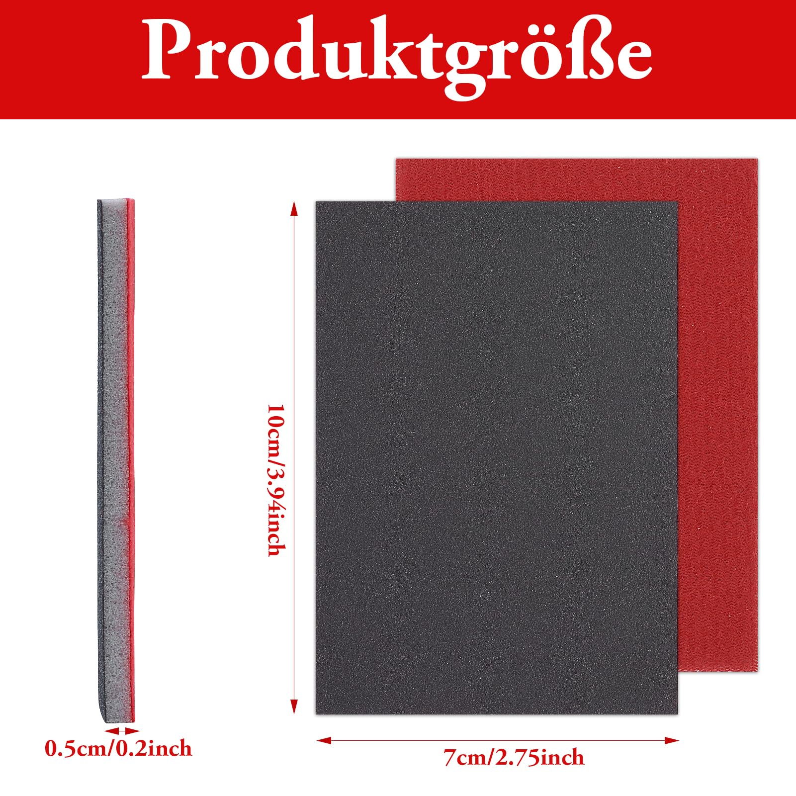 26 Pezzi Rosso Spugne Abrasive a grana,Blocco abrasivo a umido e a secco P180-P4000 Grana, Lavabili e Riutilizzabili Spugne,Flessibile Morbida Sabbia Blocco,per Cartongesso