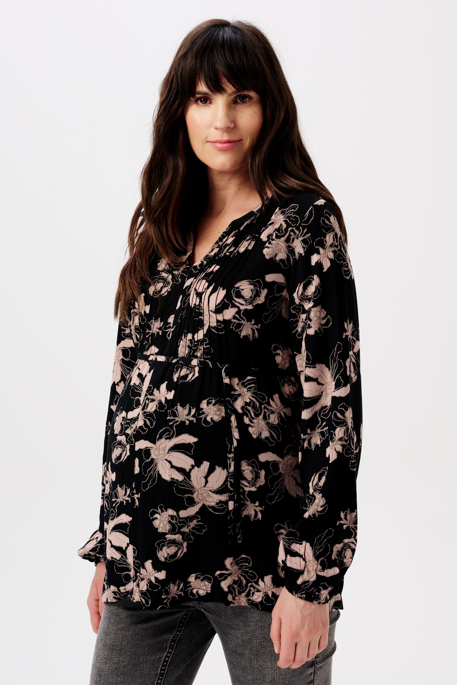 Noppies Damen Blouse Guilin Nursing Long Sleeve All Over Print Bluse