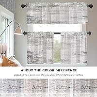 Vista 133 de Cenefas de cocina modernas con patrón de cobre marrón dorado para ventanas, cenefas opacas abstractas de marcas de arañazos y cortinas opacas