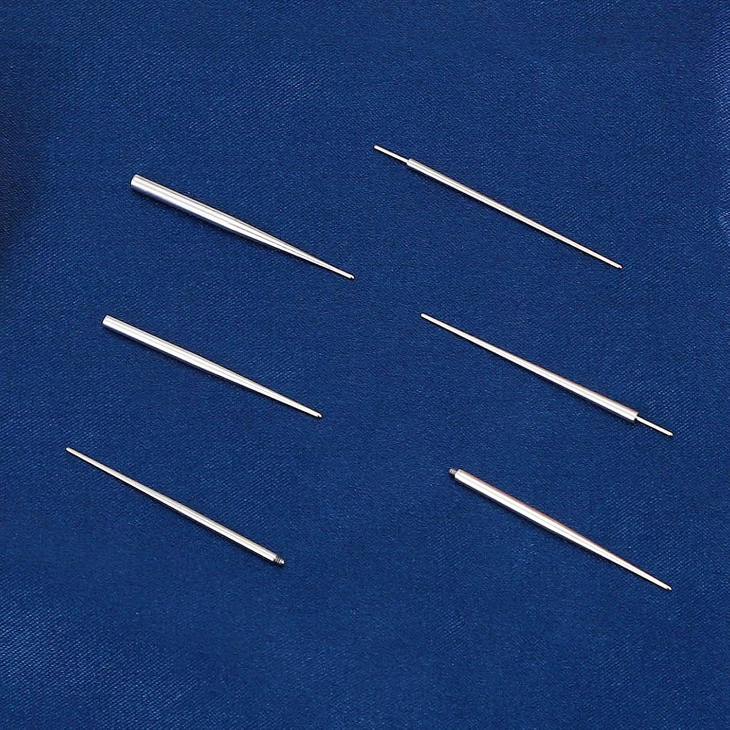 YOFANST 6pcs Piercing Taper Insertion Pins 14G 16G 18G 20G External Threadless Internal Bar Body Piercing Kit Assistant Tool
