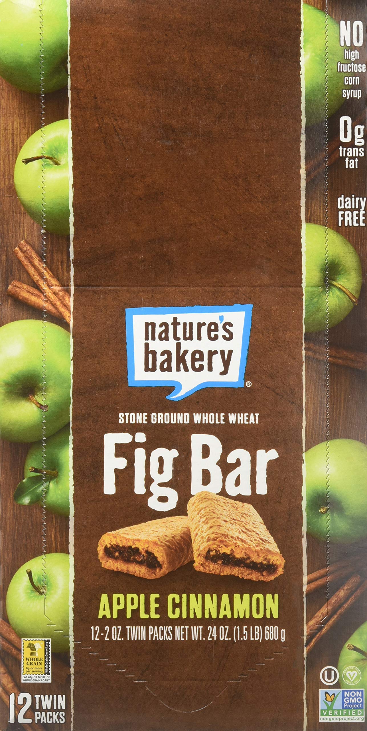 NATURES BAKERY BAR FIG WW APPLE CINNAMON, 2 OZ, PK- 12