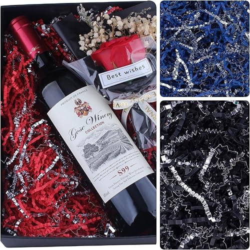 Miniatura 5 de Relleno de papel de corte arrugado de 8 onzas (12 libras), envoltura de regalo y relleno de cesta de regalo para Navidad, Halloween y decoraciones