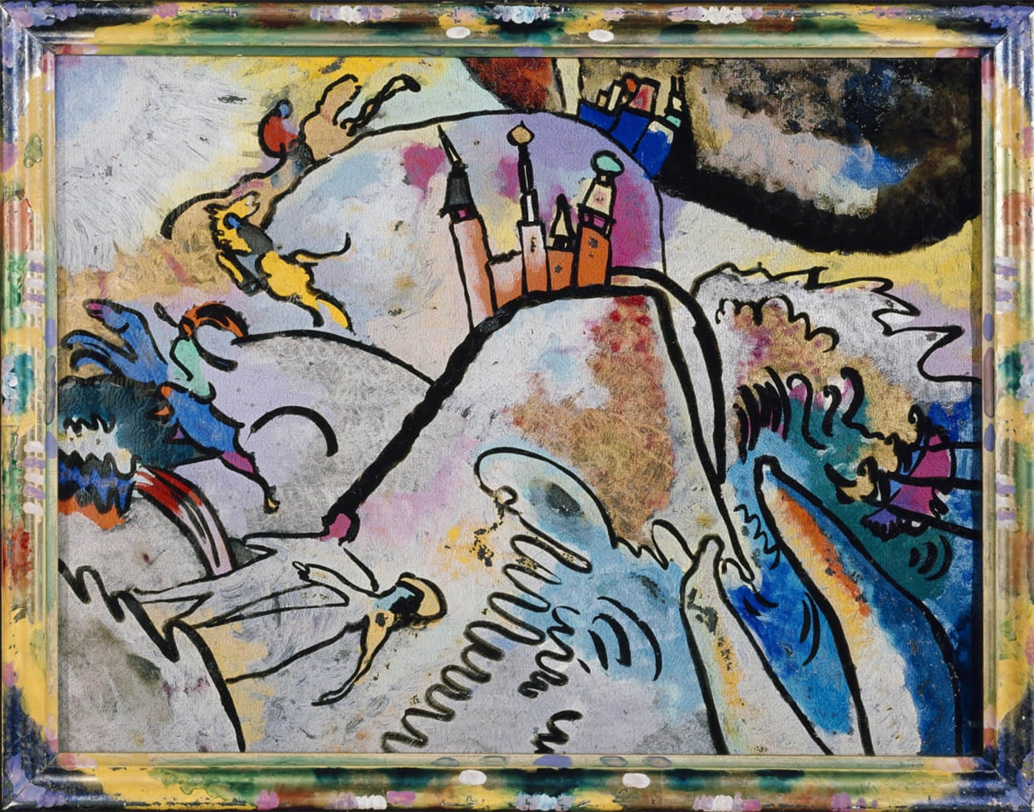 SERENDIPITP Vintage Picture Print on Canvas Wall Art Poster With sun by Wassily Kandinsky Artwork Print Poster for Wall Decor 60x90cm