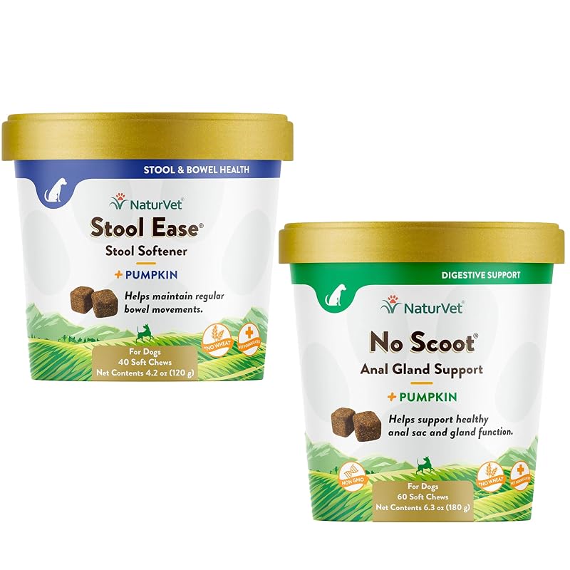 Suplemento mastigável para cães NaturVet No Scoot com abóbora, polpa de beterraba e psyllium