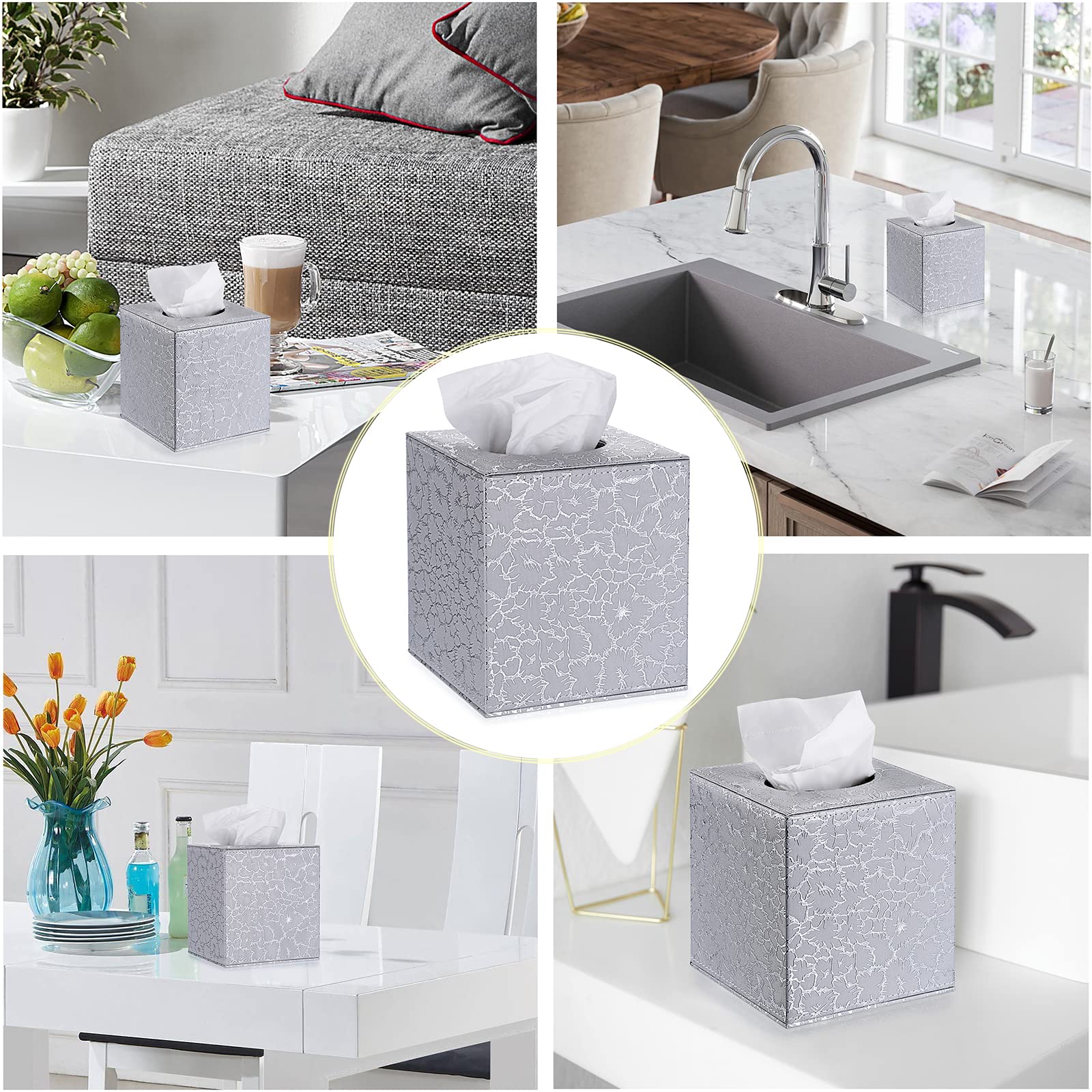 BTSKY Taschentuchbox Aus PU-Leder - Stylischer Halter Mit Magnetverschluss