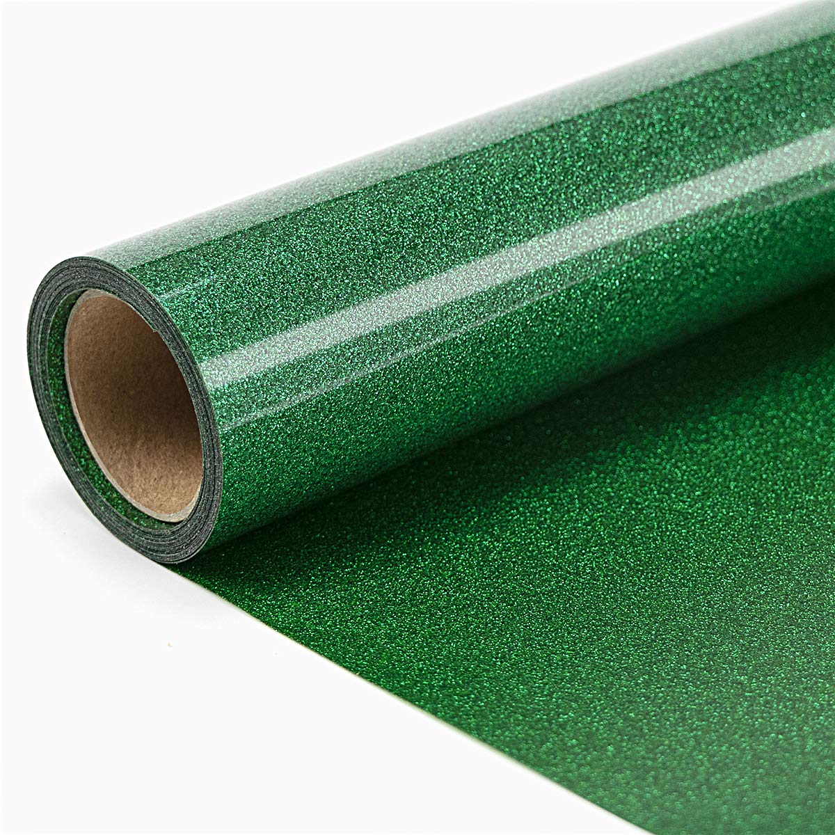 Buy JANDJPACKAGING Green Glitter Heat Transfer Vinyl HTV Roll 10in x