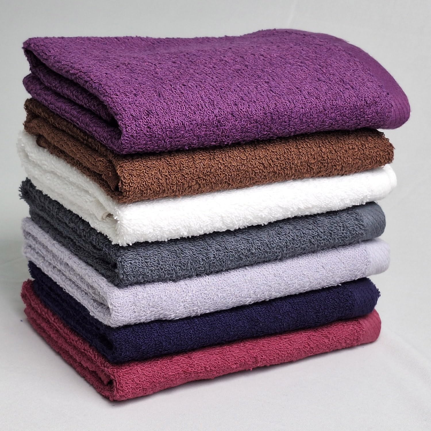 SSM Cotton Hand Towels | 40cm x 70cm | 420gsm | Travel, Gym, Spa, Yoga, Saloon & Kitchen | Super Soft & Quick Absorbent | Multi Color | (Multi 1, Set of 7)