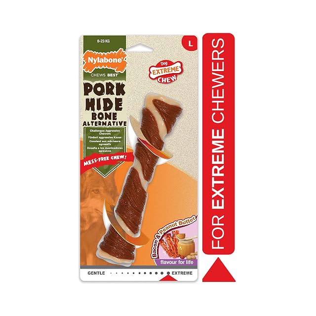 Foto 2 de 6 de Nylabone Juguete masticable en Forma de Hueso para la higiene Dental de Perros con mordida agresiva 217.5 g