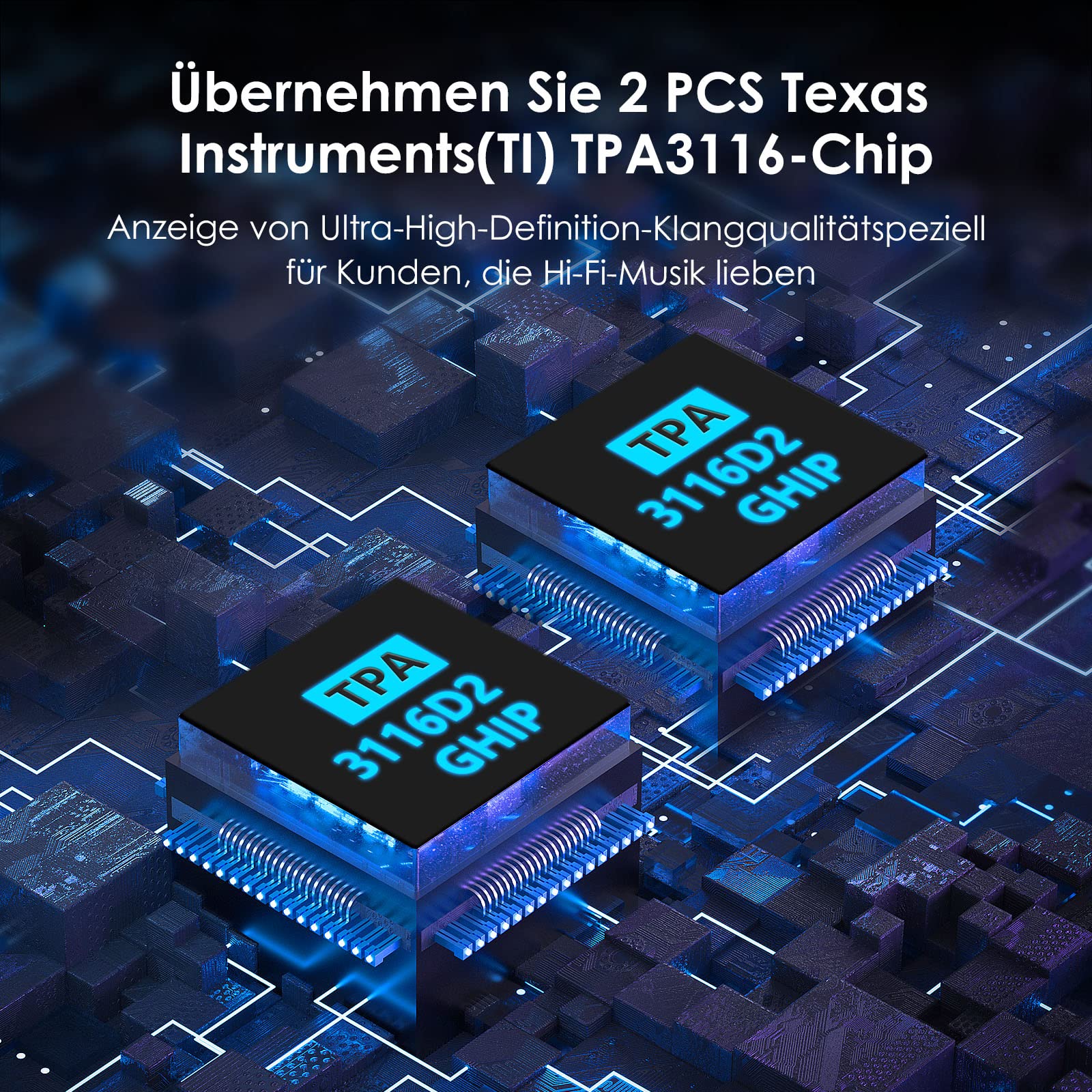 Fosi Audio BL20A Bluetooth 5.0 Heim-Audio-Stereo-Verstärker Mini Hi-Fi Klasse D Integrierter Verstärker U-Disk AUX mit Fernbedienung für Heimlautsprecher 100 Watt × 2