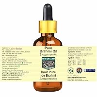 Vista 2 de Aceite de Brahmi puro (Bacopa monnieri) con cuentagotas de vidrio 0.5 fl oz (0.50 oz)
