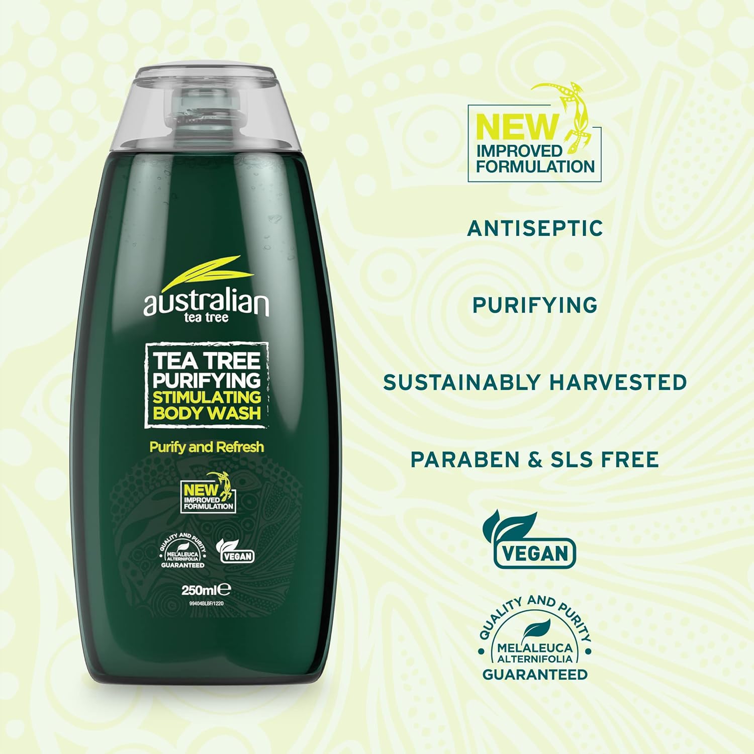 Australian Tea Tree Body Wash, Purifying, Natural, Vegan, Cruelty Free, Paraben and SLS Free, Stimulating, 250 ml 4 815fj0W4S8L. AC SL1500