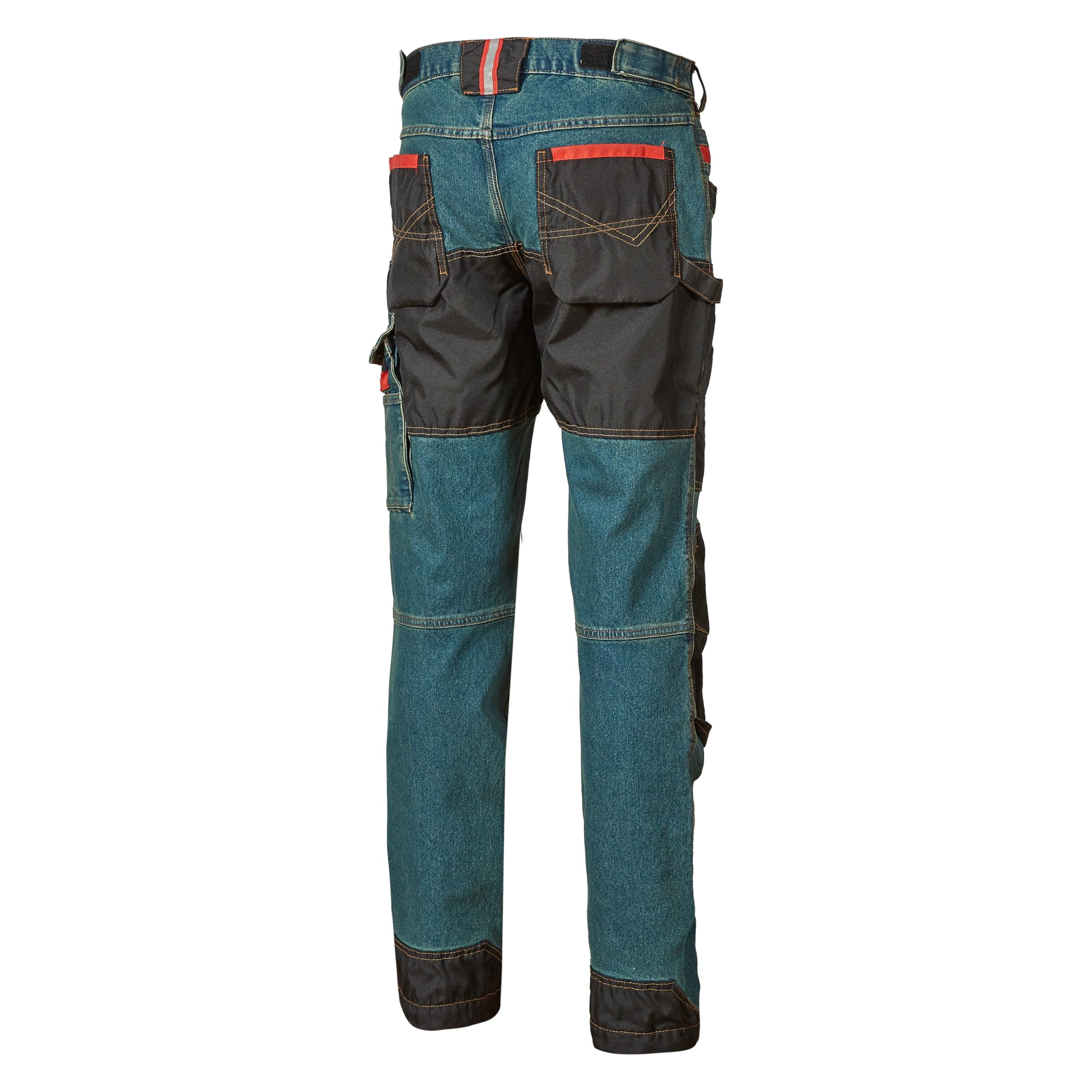 Pantaloni da uomo U-Power Platinum Buttom, jeans cargo multitasche, tasche per ginocchiere, tasca sulla coscia rimovibile, tessuto confortevole, inserto elastico, usura esterna