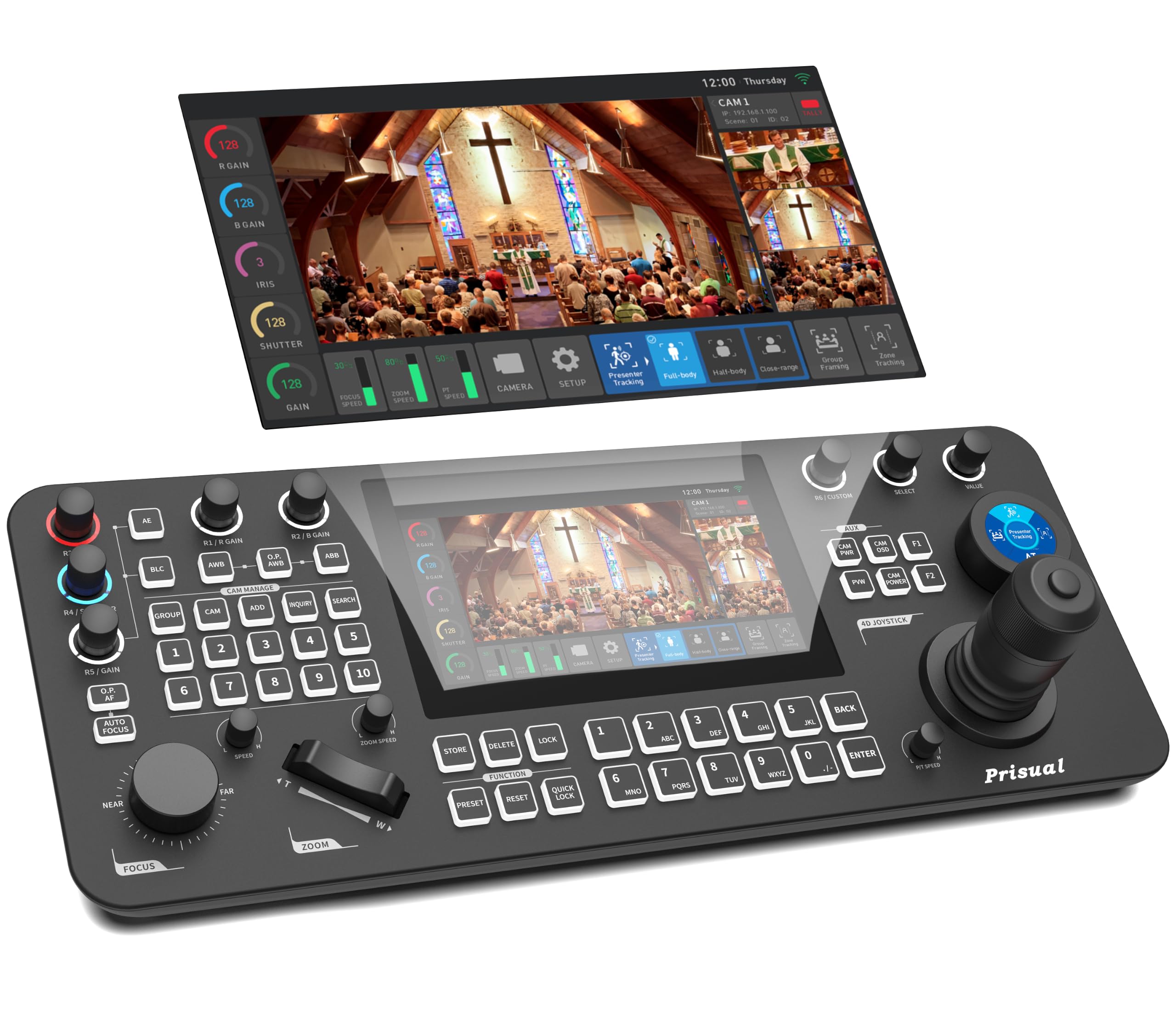 Amazon.com: Prisual PRO AI Joy NDI PTZ Camera Controller, 7