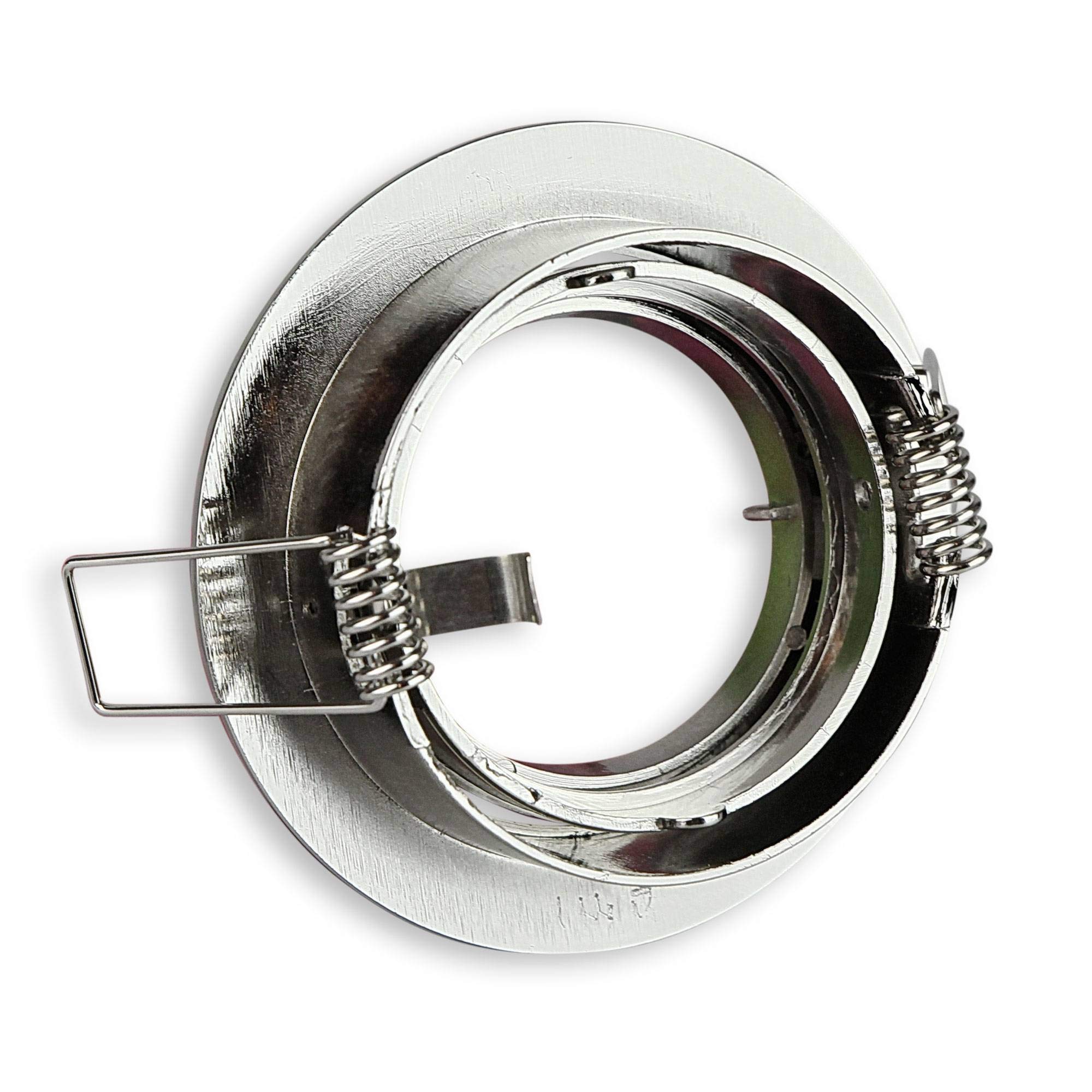 6x LED Einbaustrahler Set – 7 Watt Warmweiß, Silber, Schwenkbar Für 70mm Bohrloch