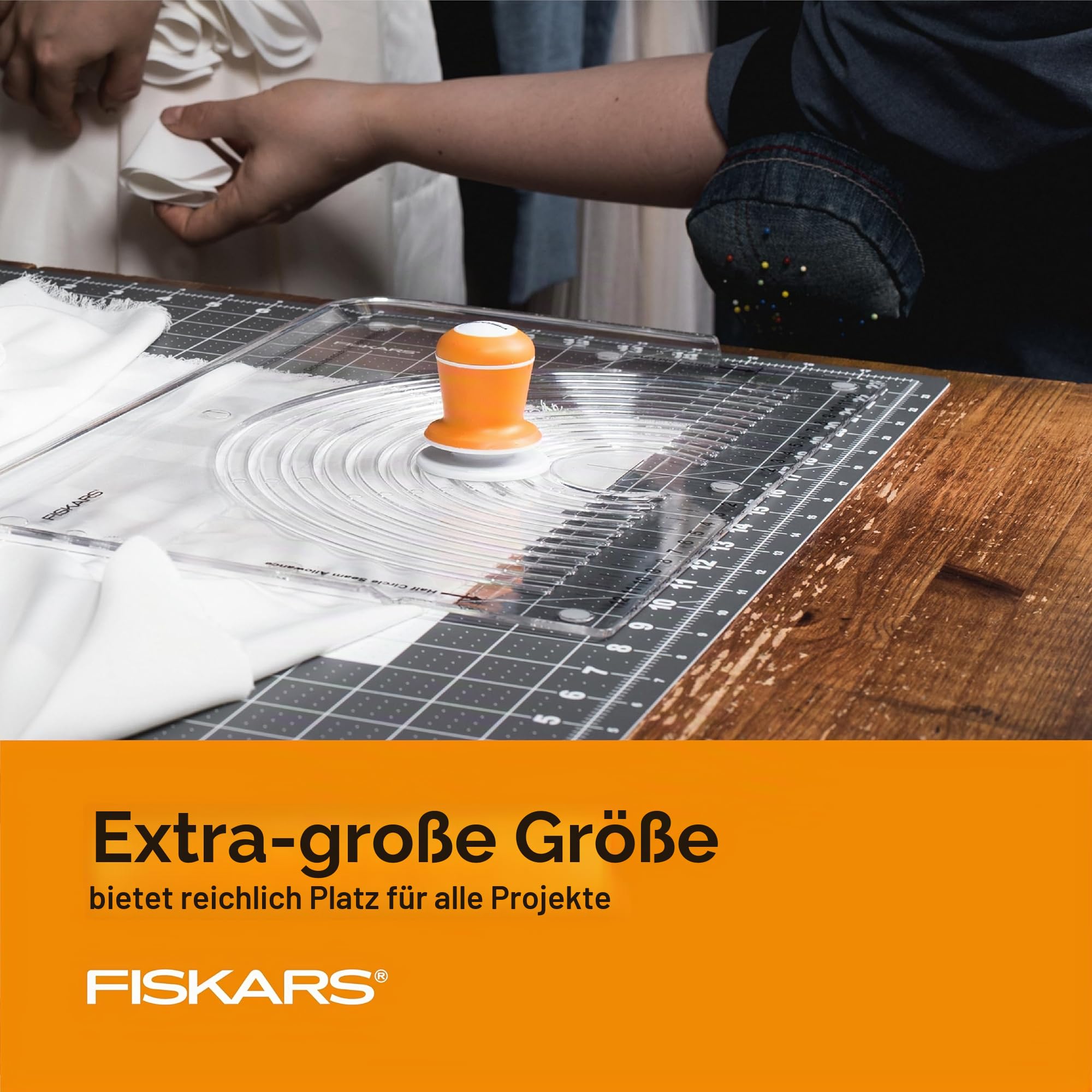 Fiskars Selbstheilende Schneidematte für Quilten, Kunst und Handwerk, 61 x 91,4 cm Raster, Nähmatte, Bastelschneidebrett, Nähzubehör und Quiltwerkzeuge