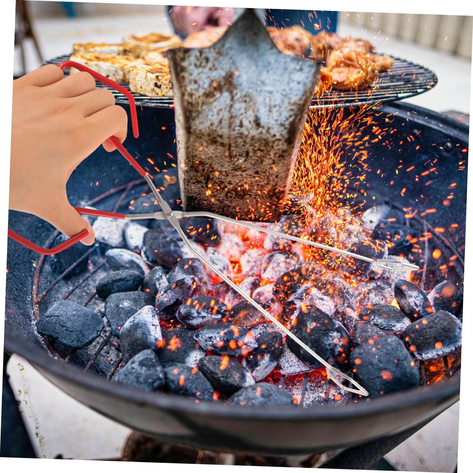 Hemobllo 5piezas Pinzas Inoxidable Para Barbacoa y Camping Herramienta Multifuncional Para Agarrar Para Eventos Al Aire