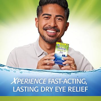 قطرات العين المرطبة للدموع الاصطناعية الخالية من المواد الحافظة RELIEVA PF Xtra، 2x0.33 أونصة سائلة (2x10 مل)، قطرتان