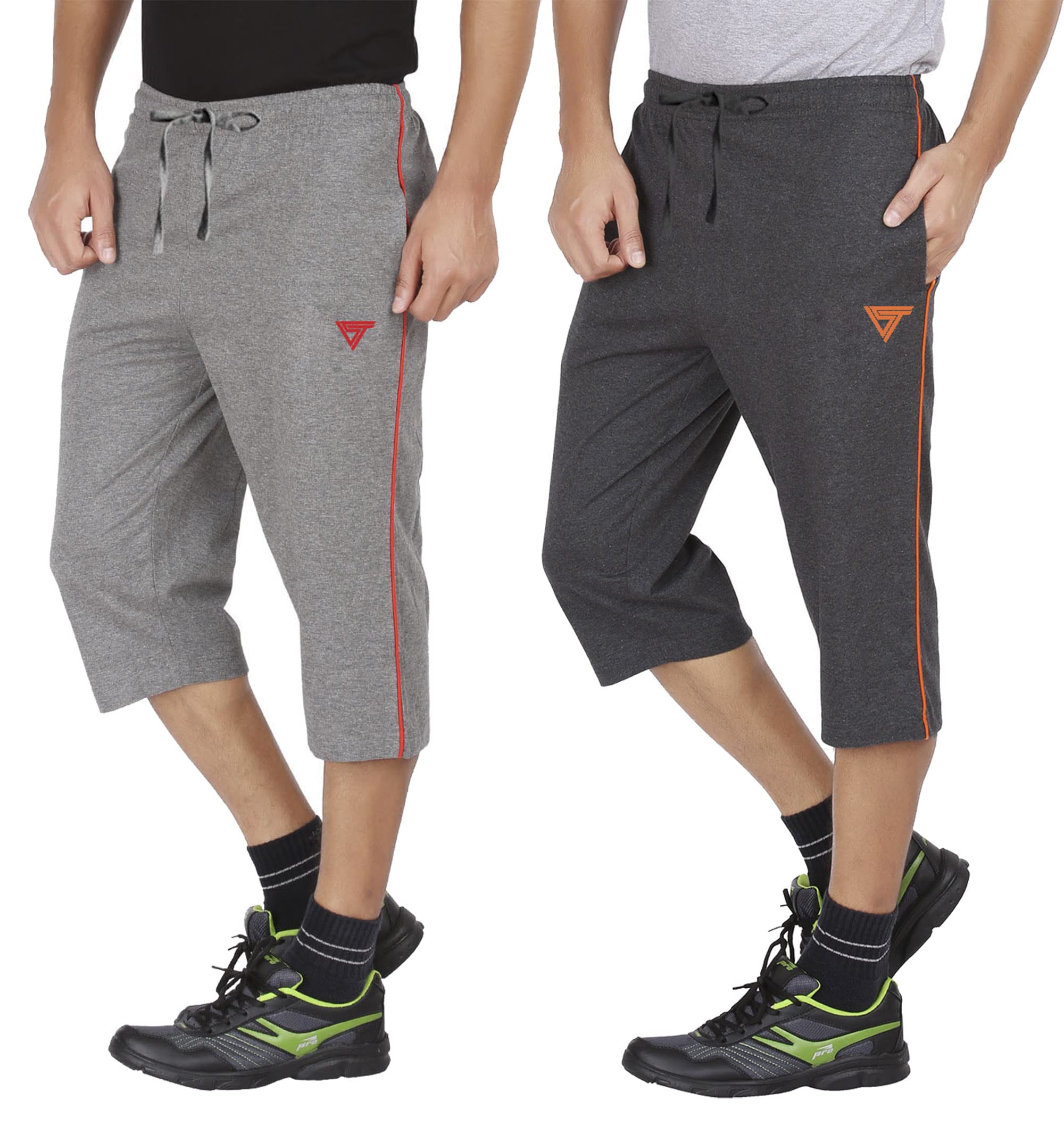 Mens Piping Capri or 3/4th with Side Pockets(Pack of 2)